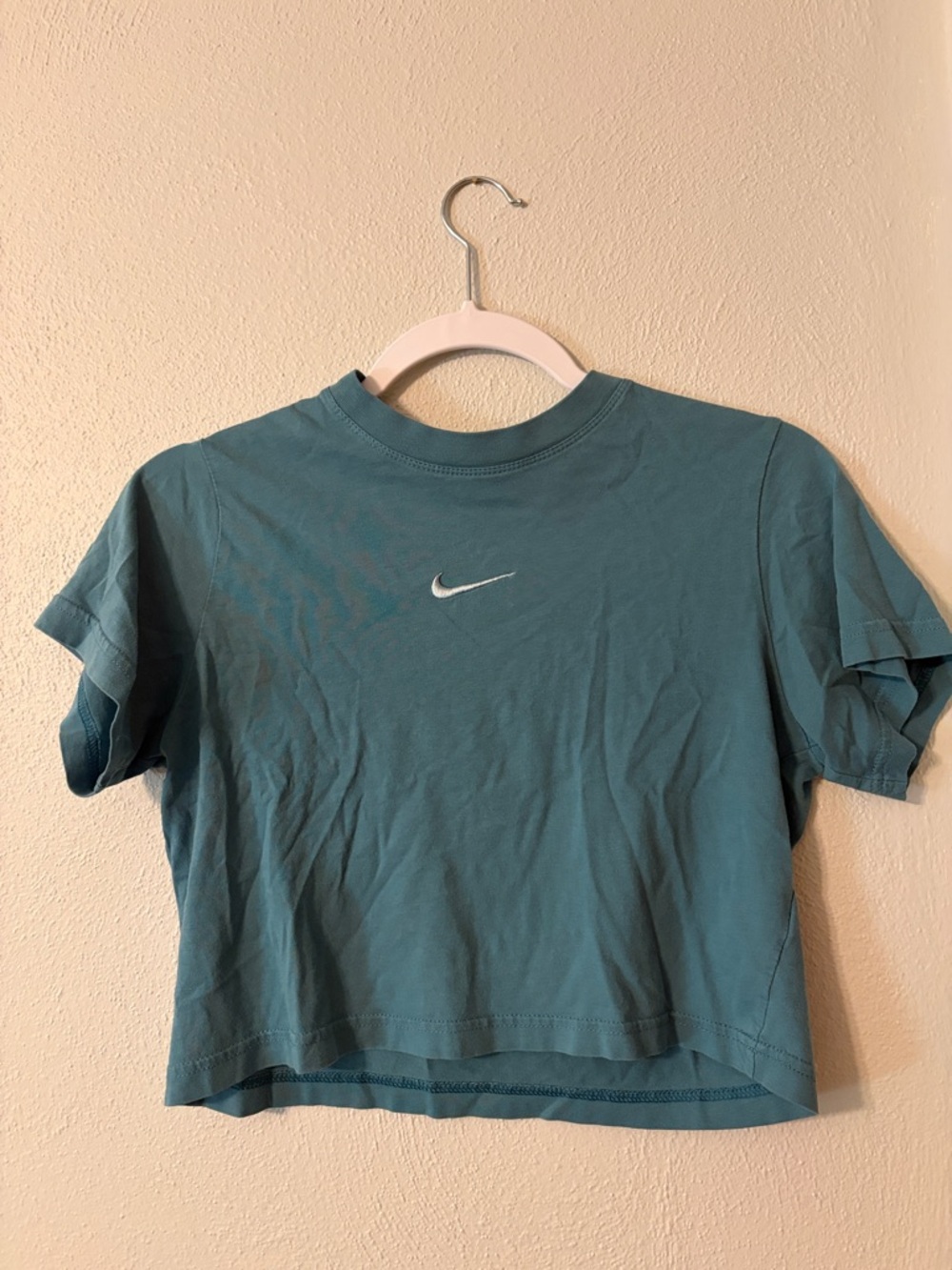 Nike Teal Cropped Tee girls small